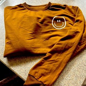 Brown Smiley Face Sweatshirt